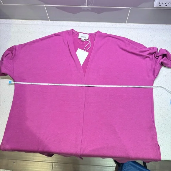Andrée Fuchsia Open Front Cardigan NWT - Picture 7 of 8